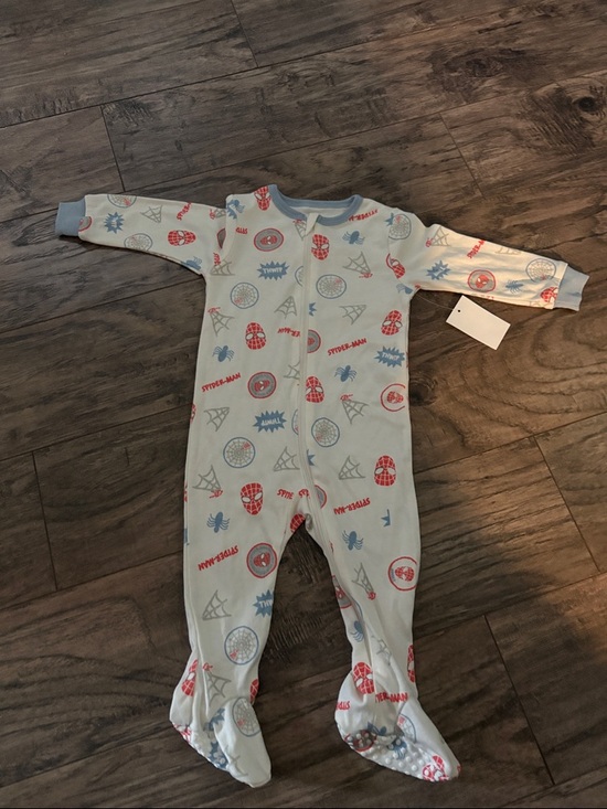Marvel Other - Kids Spiderman-Themed Footed One-Piece